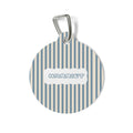 Blue Striped Personalized Pet ID Tag — Custom Name & Phone Number