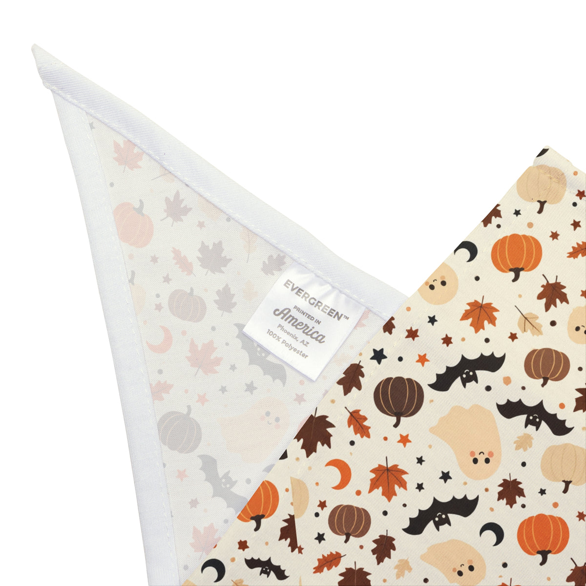 Off-White Halloween Pumpkin & Bat Bandana Scarf