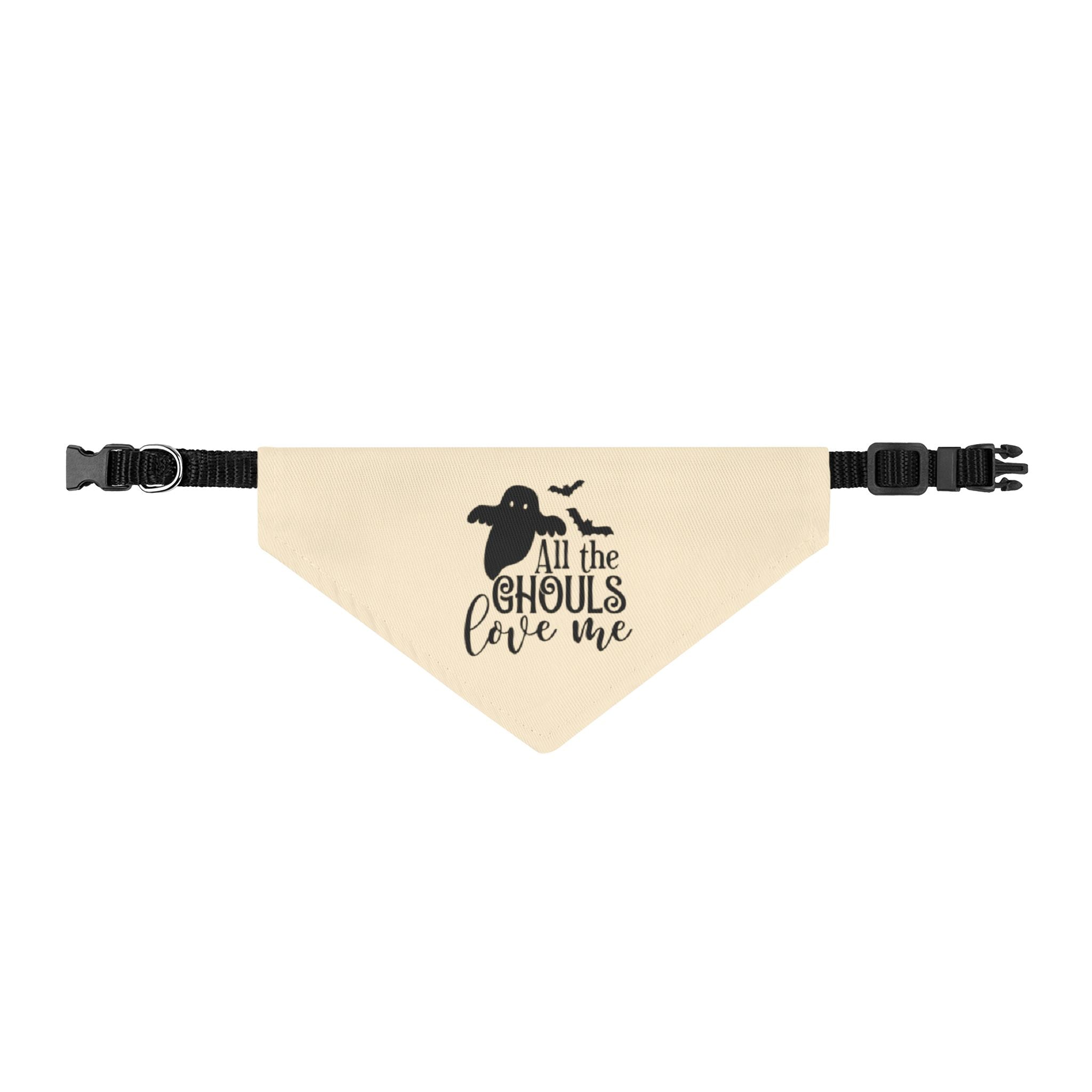 "All the Ghouls Love Me"  Halloween Clip-on Pet Bandana