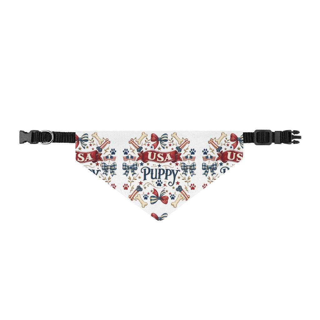 Patriotic USA Puppy Clip-On Bandana