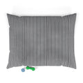 Charcoal Striped Plush Pet Bed