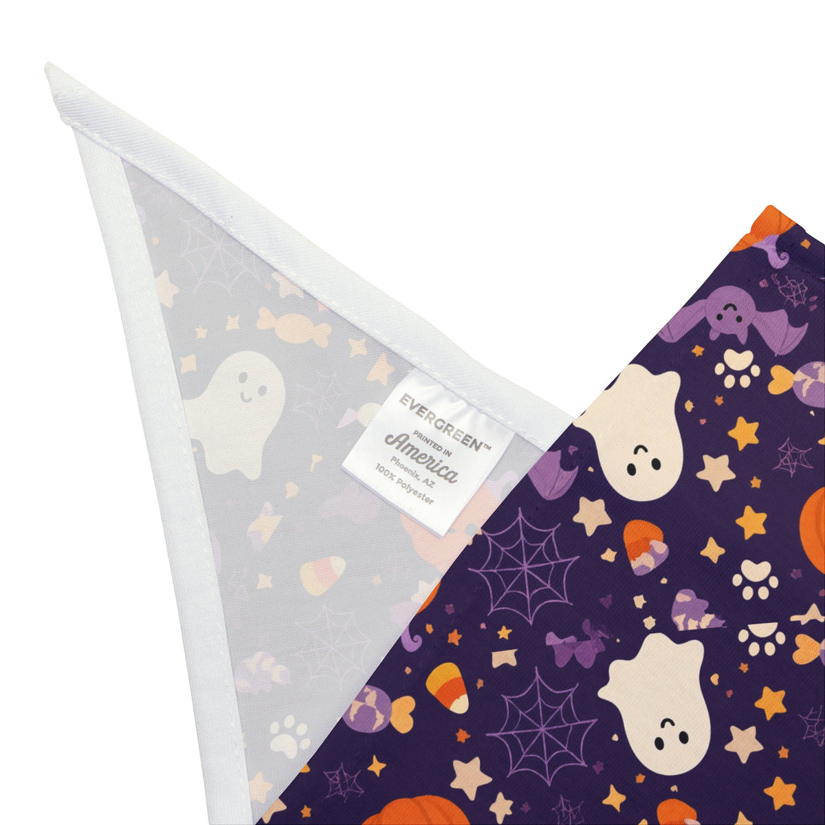 Purple Spooky Dog/Cat  Bandana Scarf