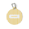 Yellow Striped Pet Tag — Personalized Name & Phone ID Tag