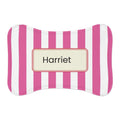 Personalized Pink Striped Pet Feeding Mat