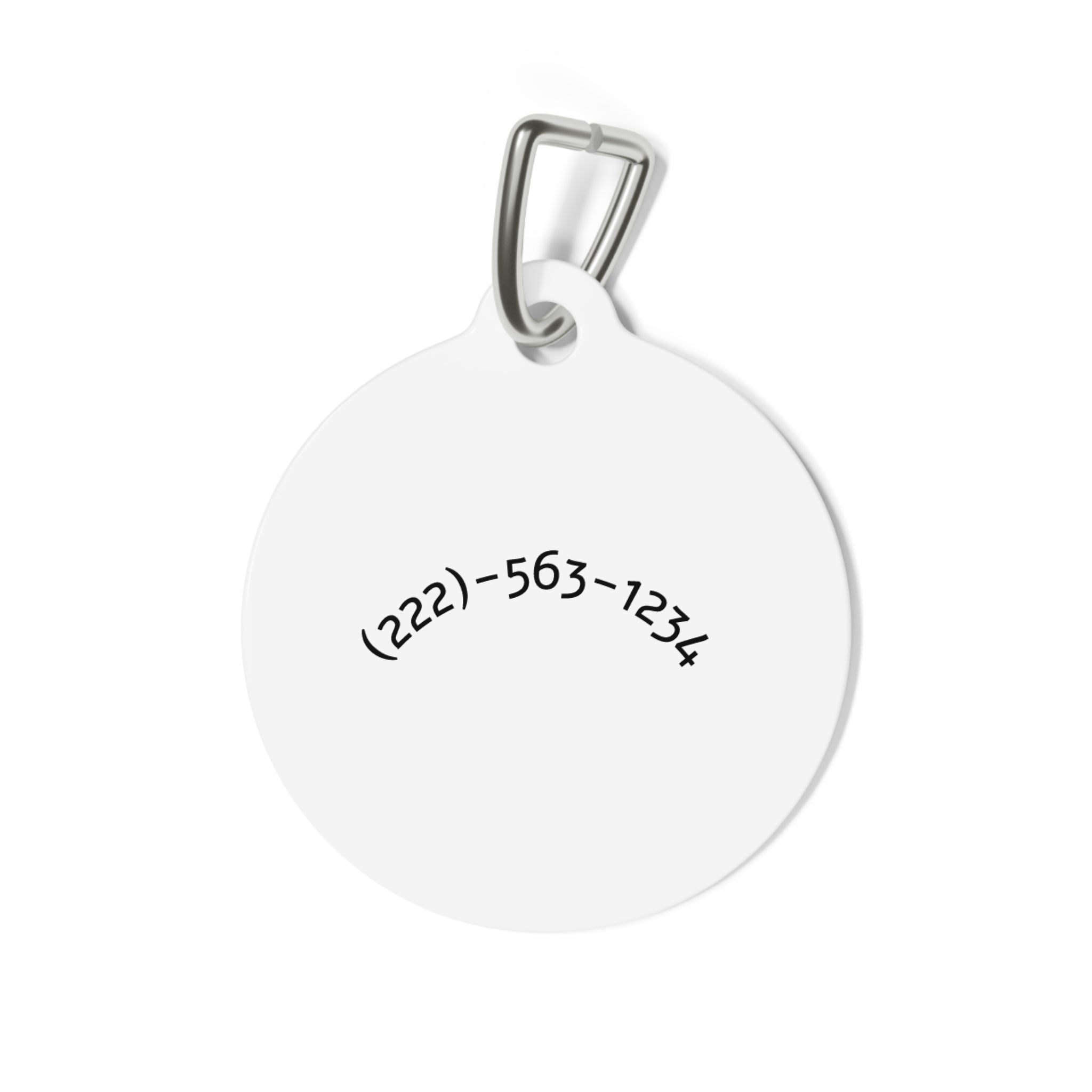 Yellow Striped Pet Tag — Personalized Name & Phone ID Tag