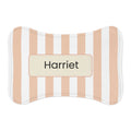 Peachy Personalized Striped Pet Feeding Mat