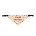 "It's My Birthday!" Balloon Print Clip-On Pet Bandana