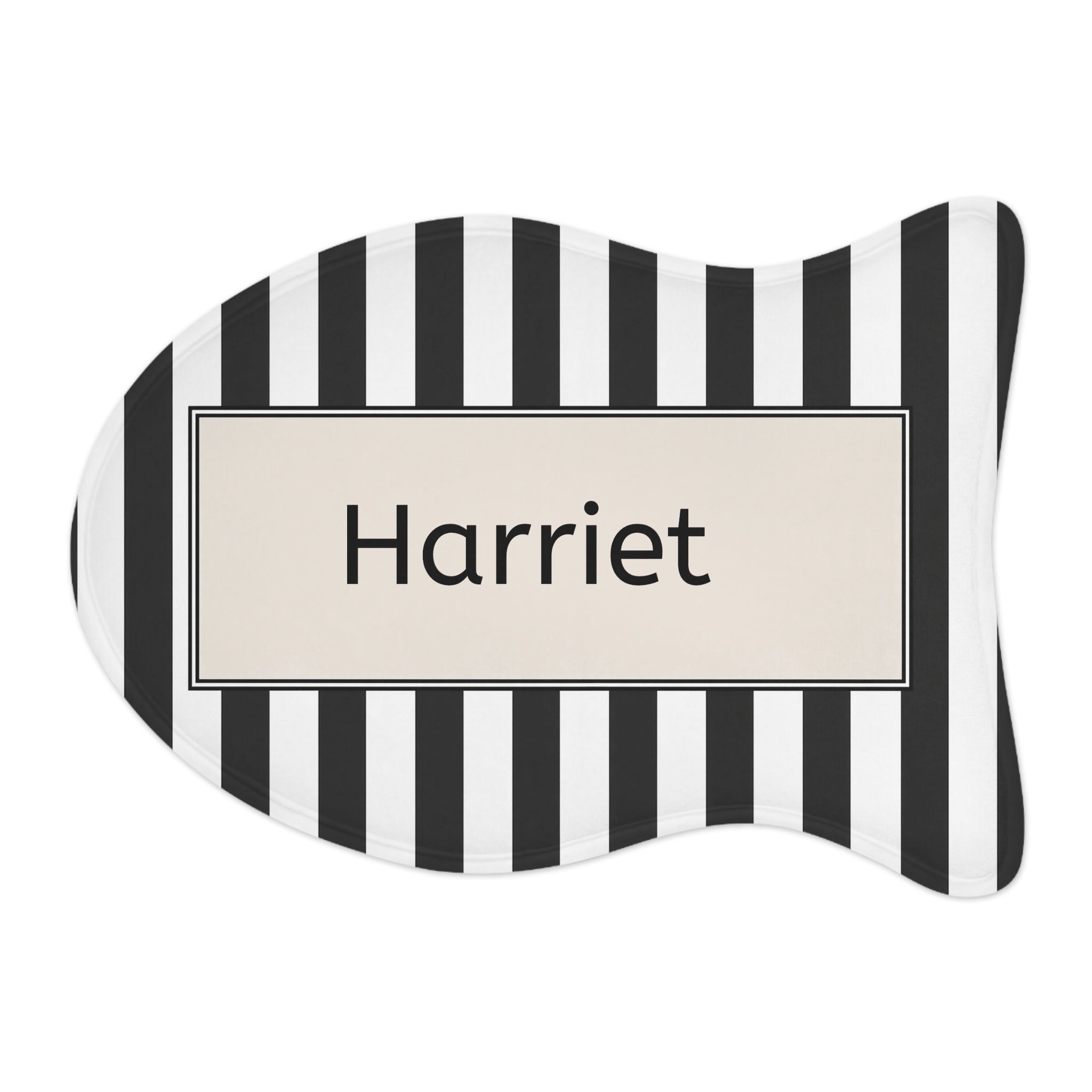 Personalized Black & White Placemat