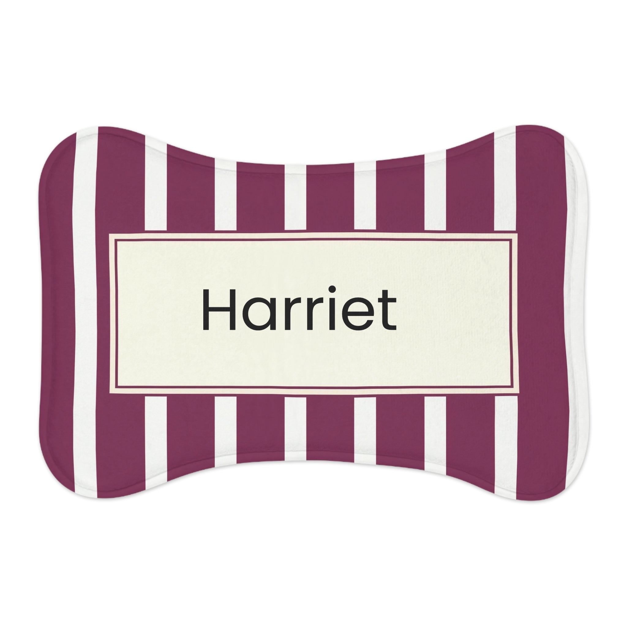 Burgundy Personalized Pet Feeding Mat