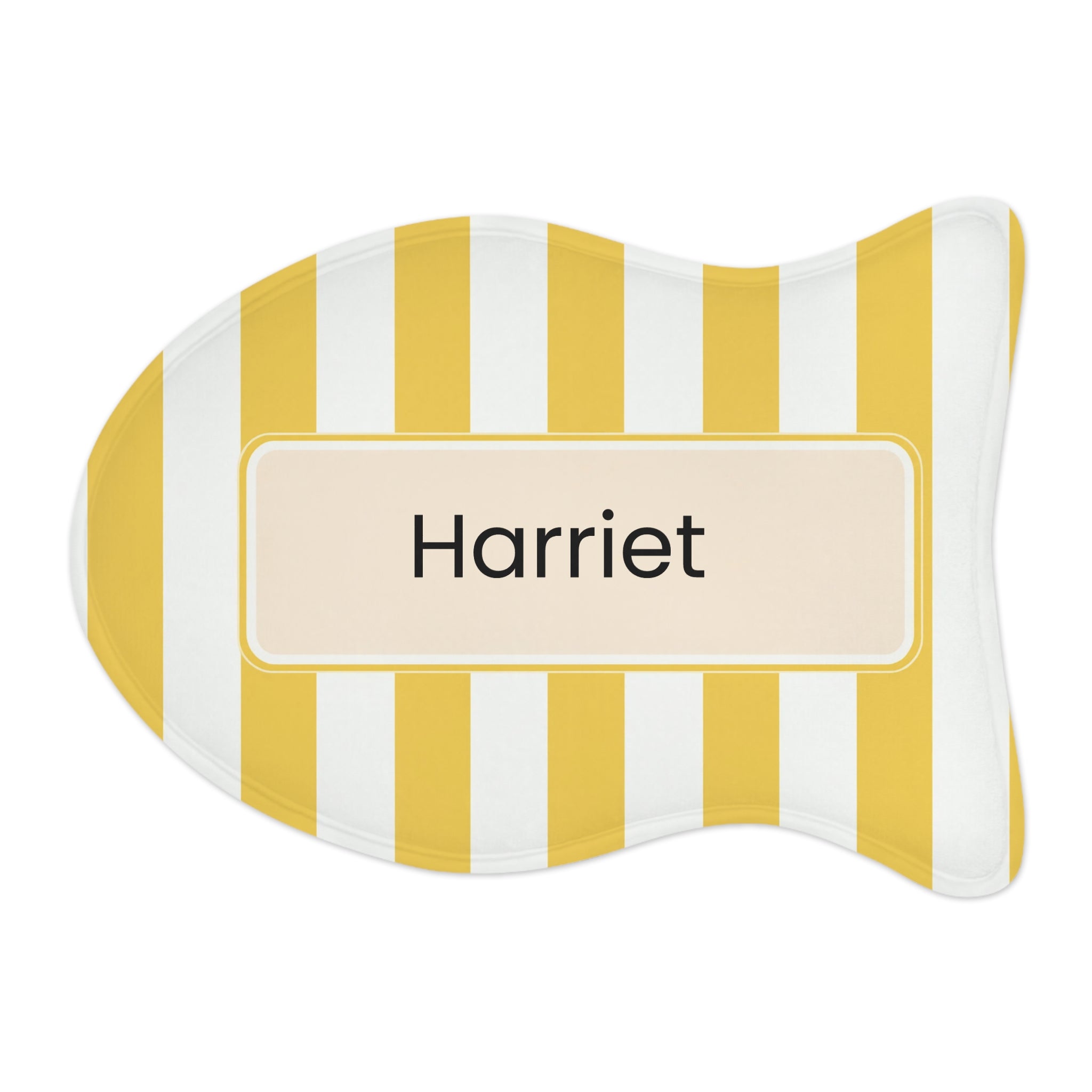 Yellow Personalized Pet Food Mat