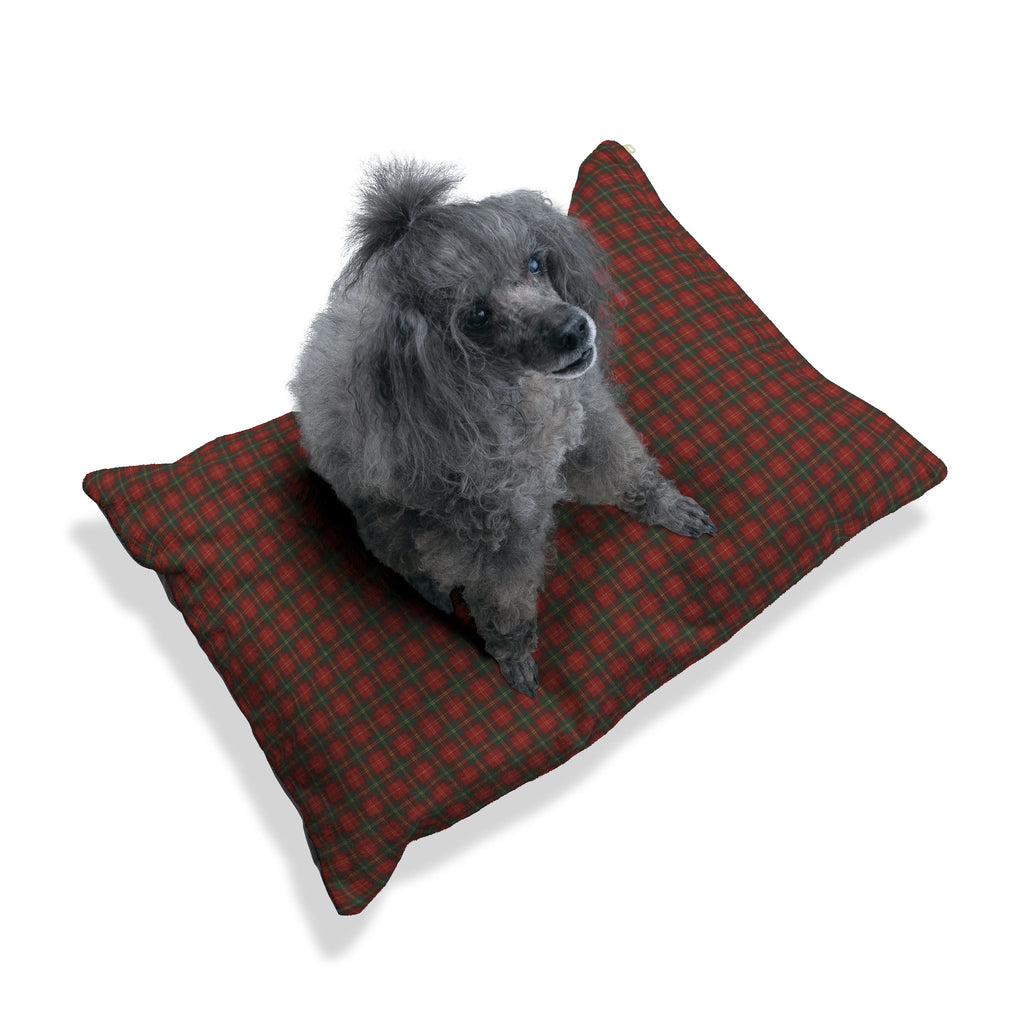 Crimson Cloud Comfort Plaid Pet Bed