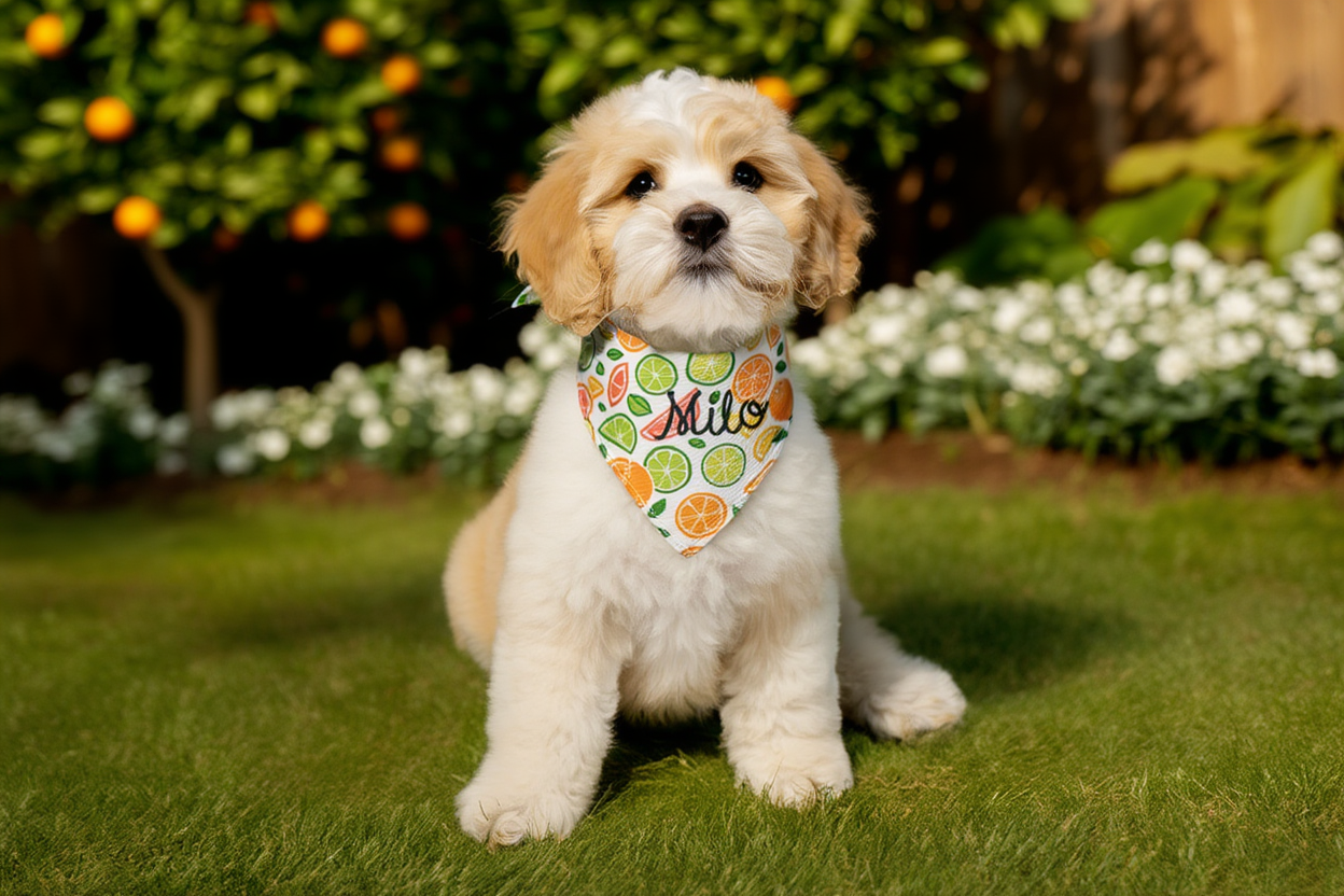 Citrus Fruit Clip-On Pet Bandana