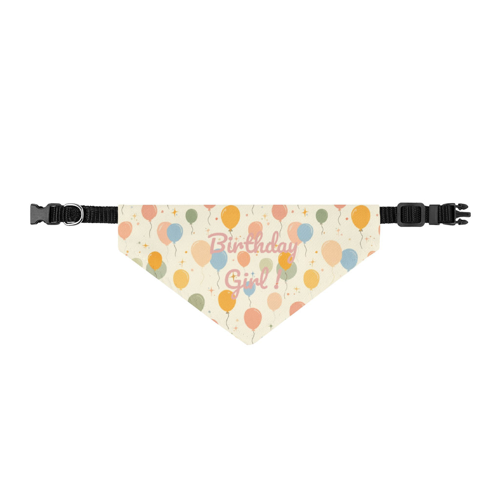 Birthday Girl Clip-On Pet Bandana  Accessory