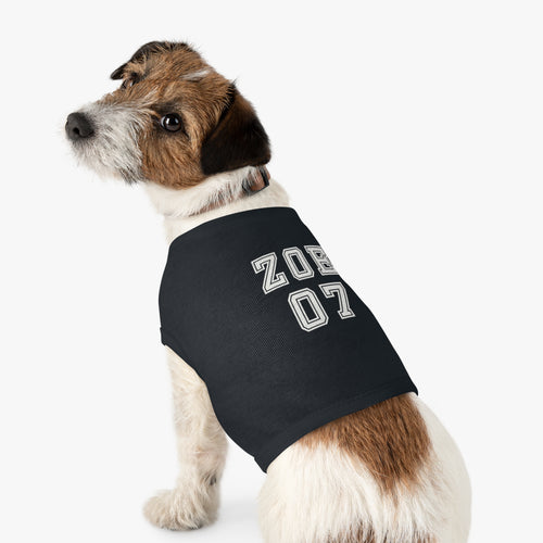 Black Varsity Pet Tank Top