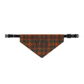 Rustic Orange Plaid Clip-On Pet Bandana
