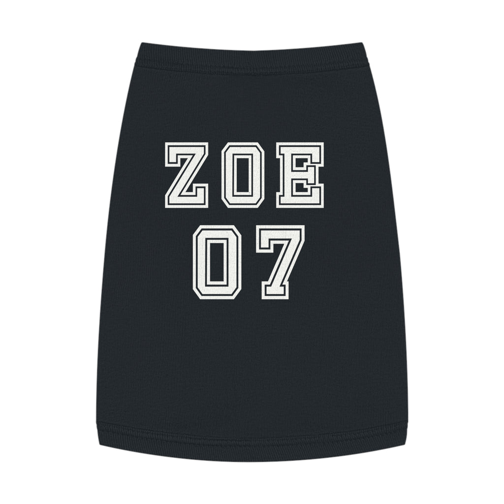 Black Varsity Pet Tank Top