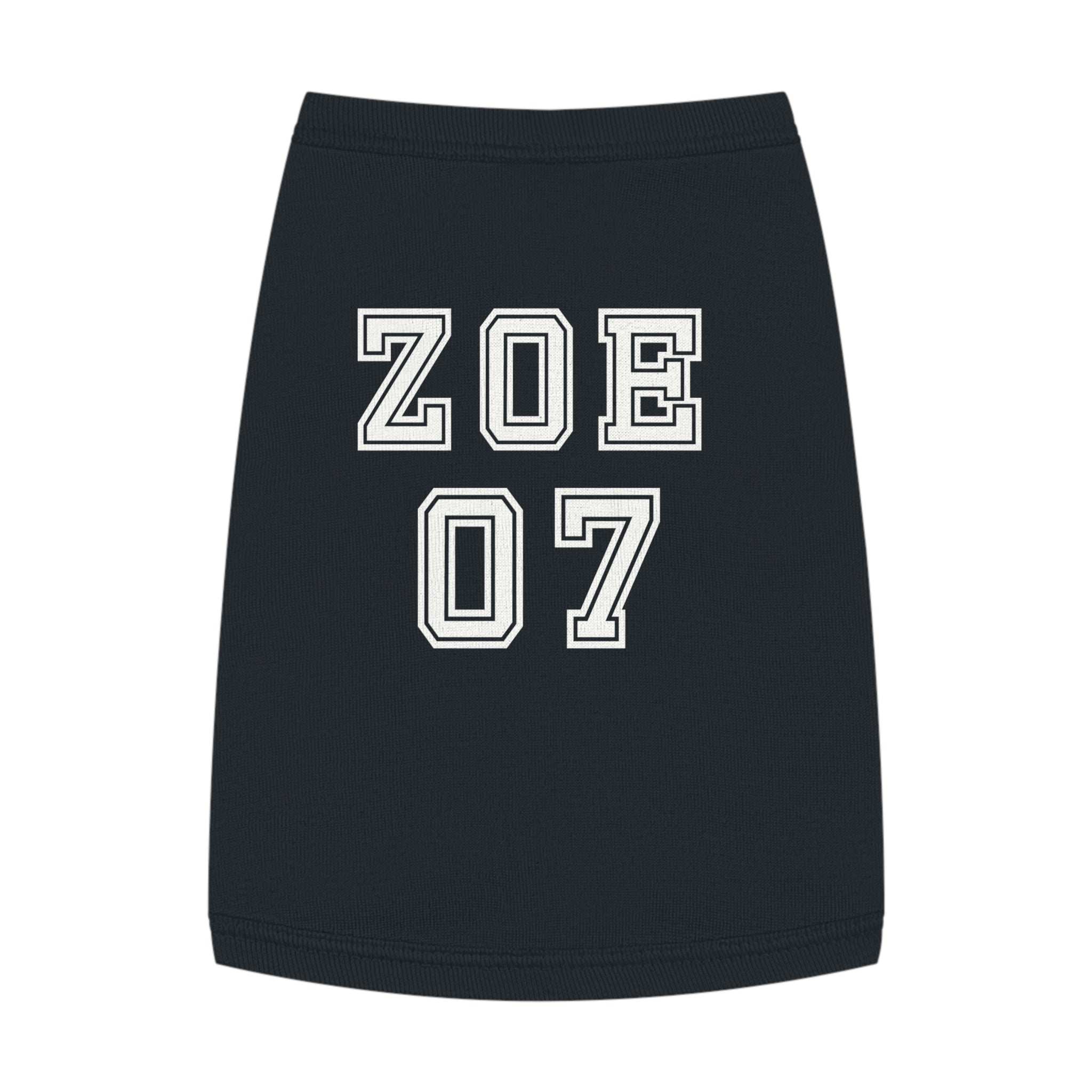 Black Varsity Pet Tank Top