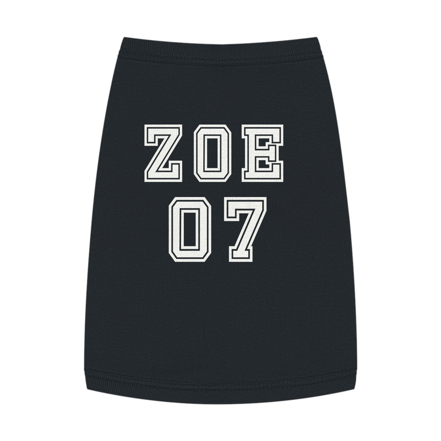 Black Varsity Pet Tank Top
