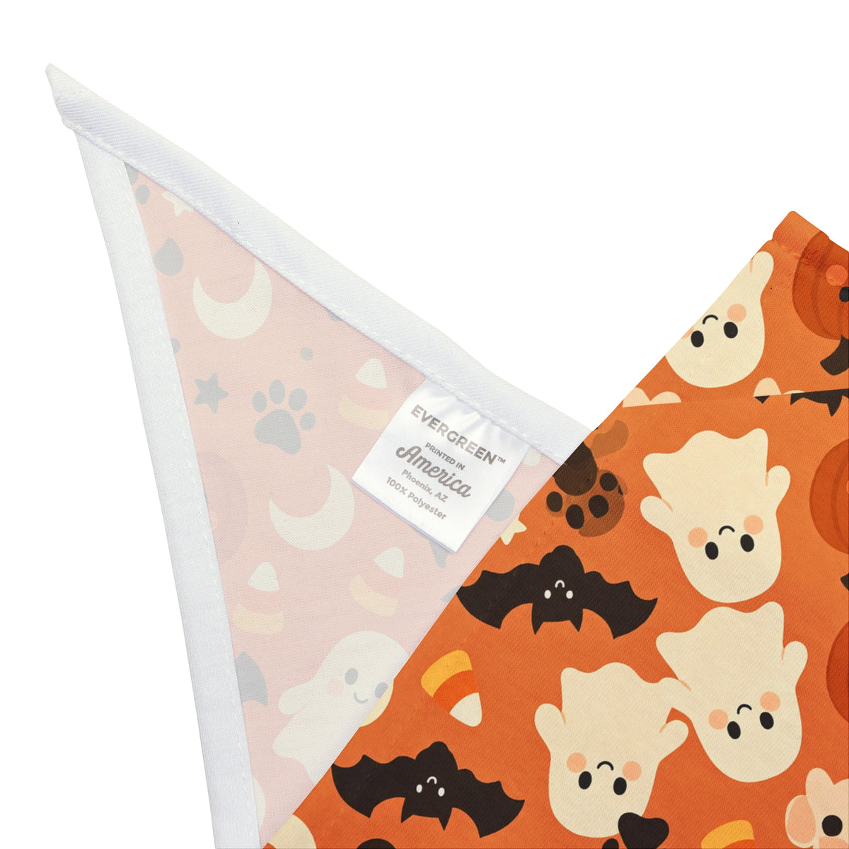 Orange Spooky Dog/Cat Bandana Scarf