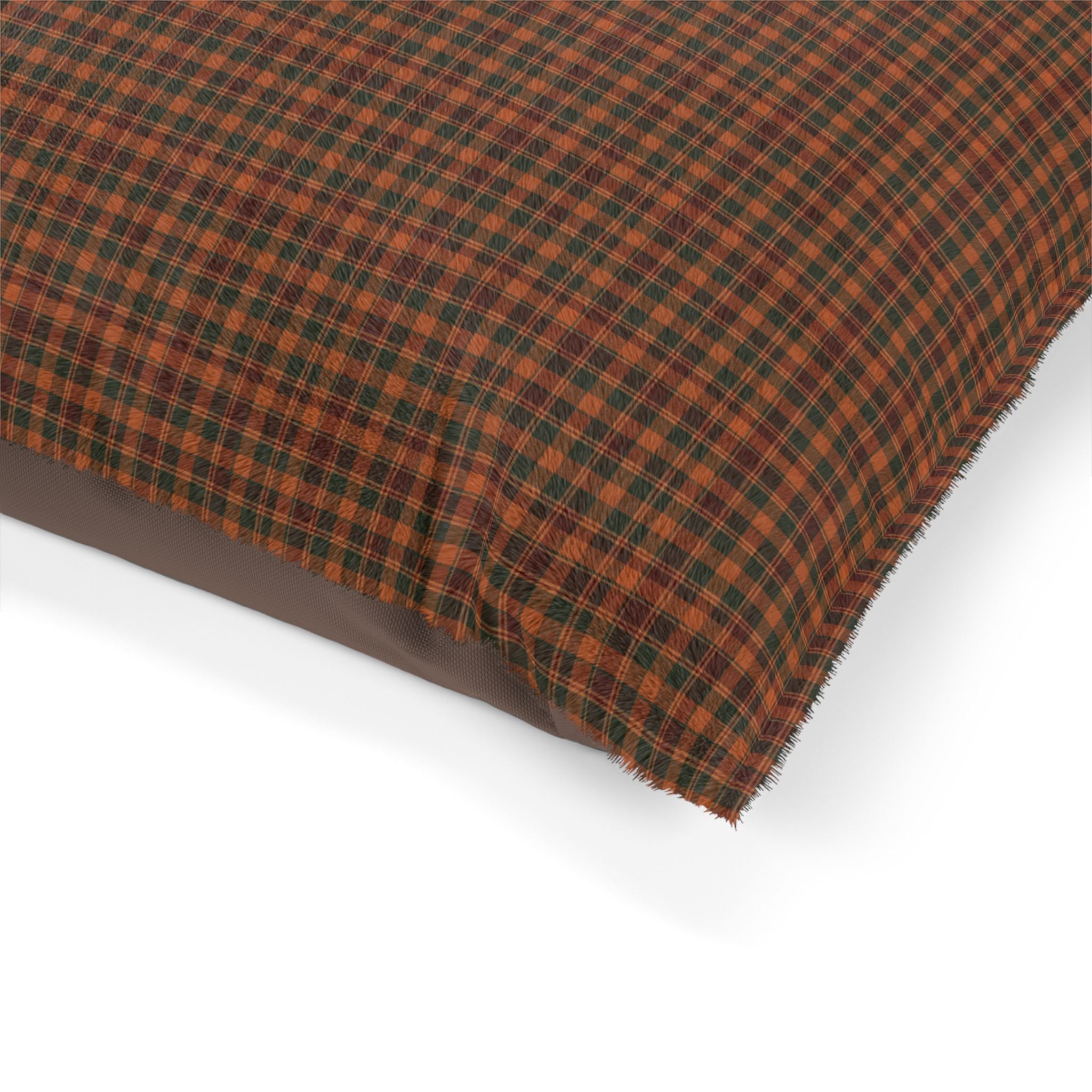 Amber Plaid Plush Pet Bed
