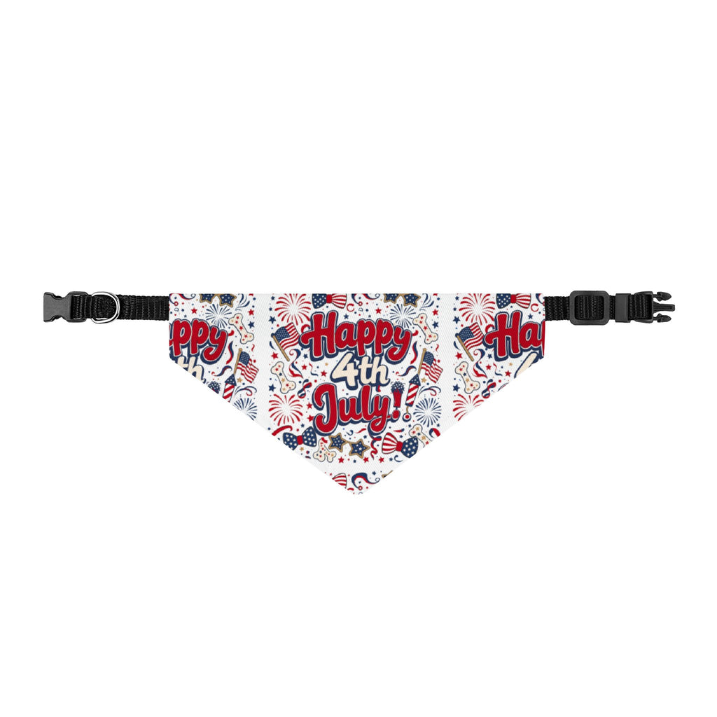 Happy 4th of July" Patriotic Pet Bandana