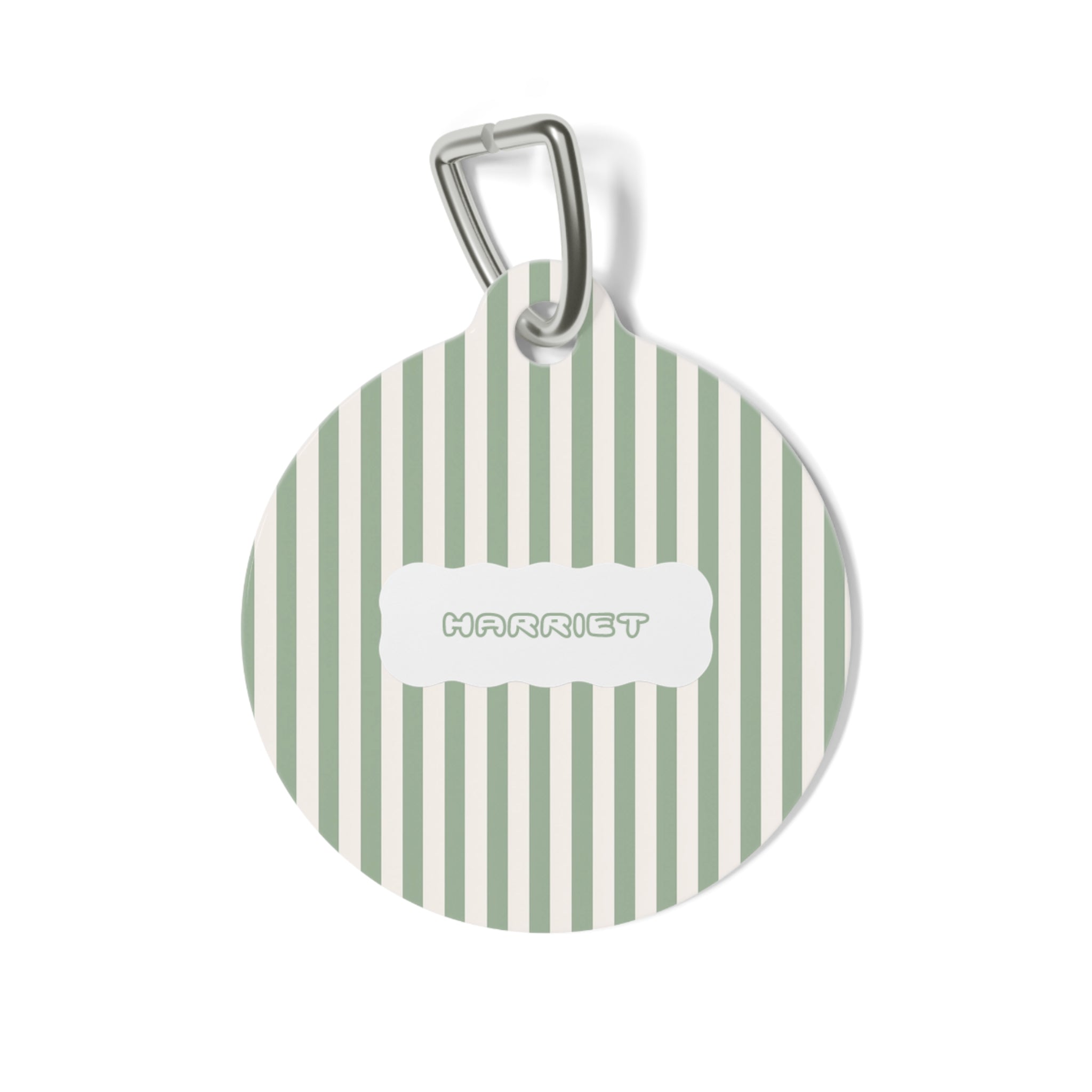 Personalized Green Pet Tag — Custom Name & Phone ID Tag for Dogs & Cats