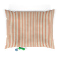Striped Sunset Orange Plush Pet Bed