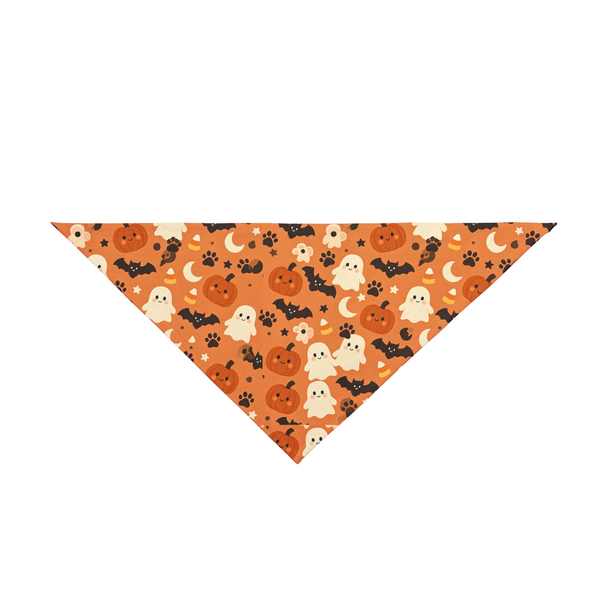 Orange Spooky Dog/Cat Bandana Scarf