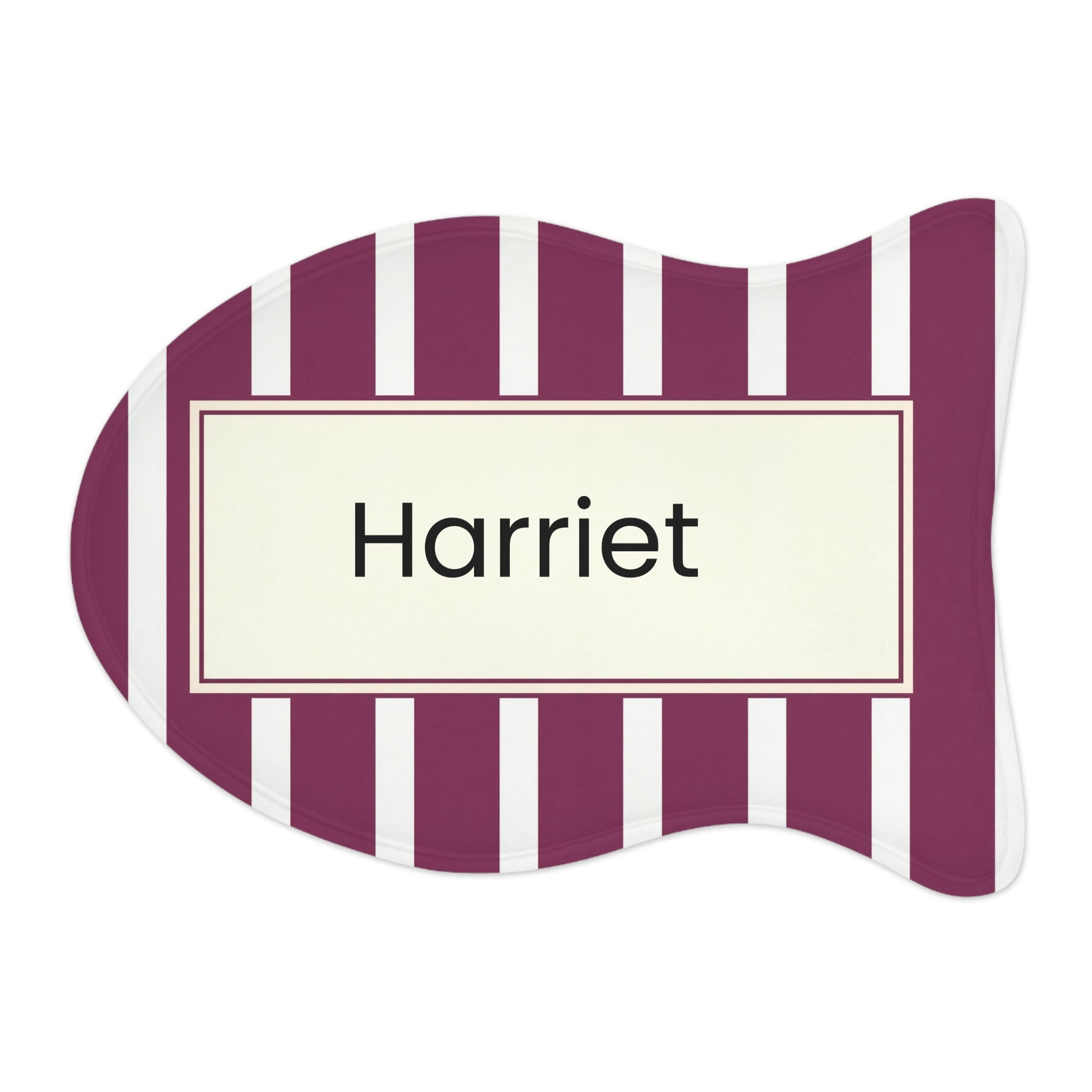 Burgundy Personalized Pet Feeding Mat
