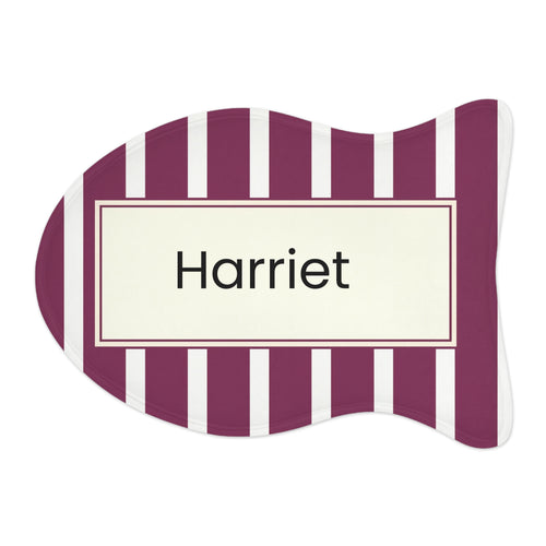 Burgundy Personalized Pet Feeding Mat