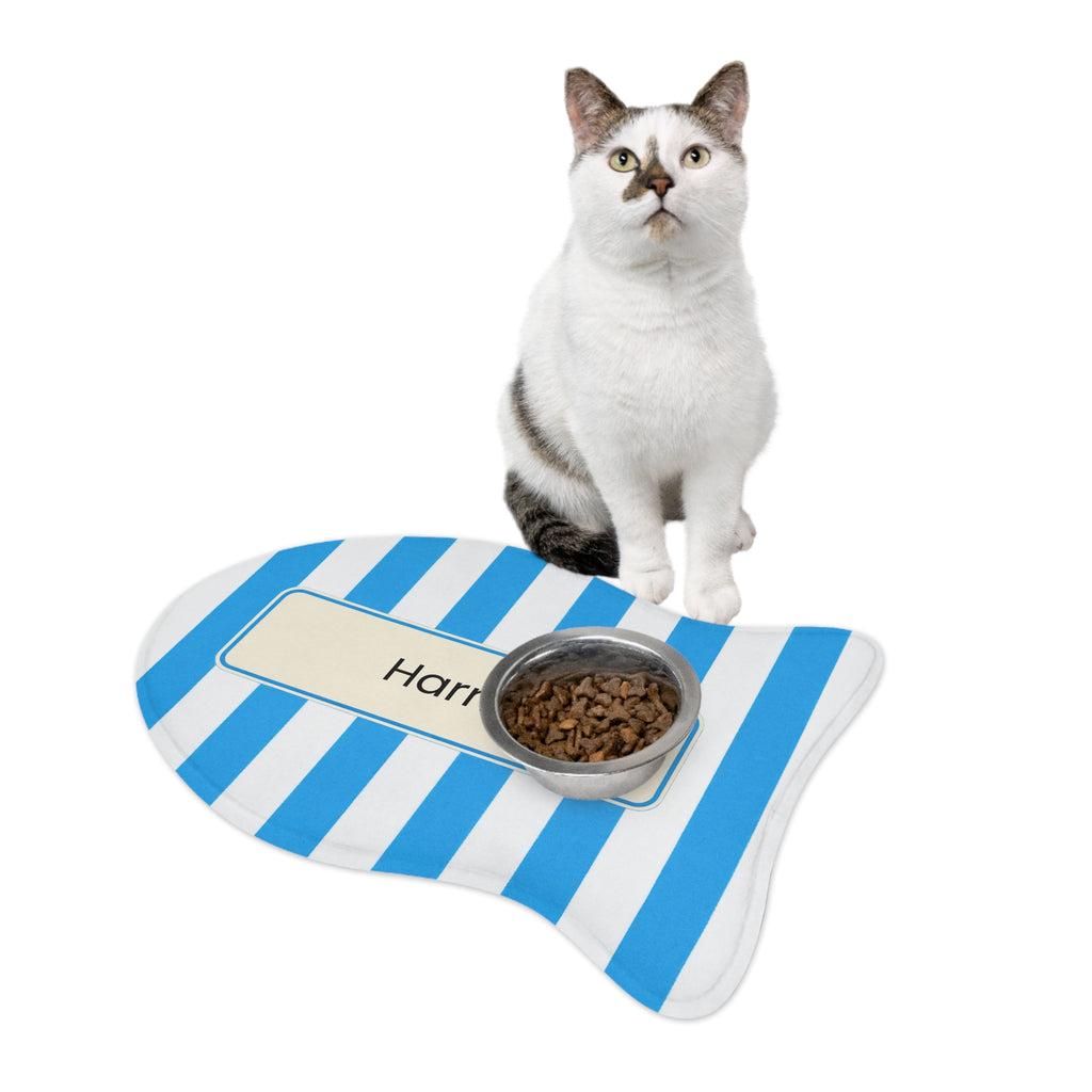 Sky Blue Personalized  Pet Feeding Mat