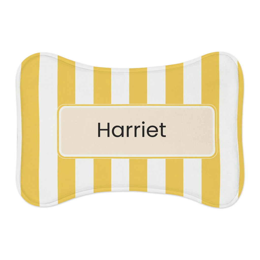 Yellow Personalized Pet Food Mat