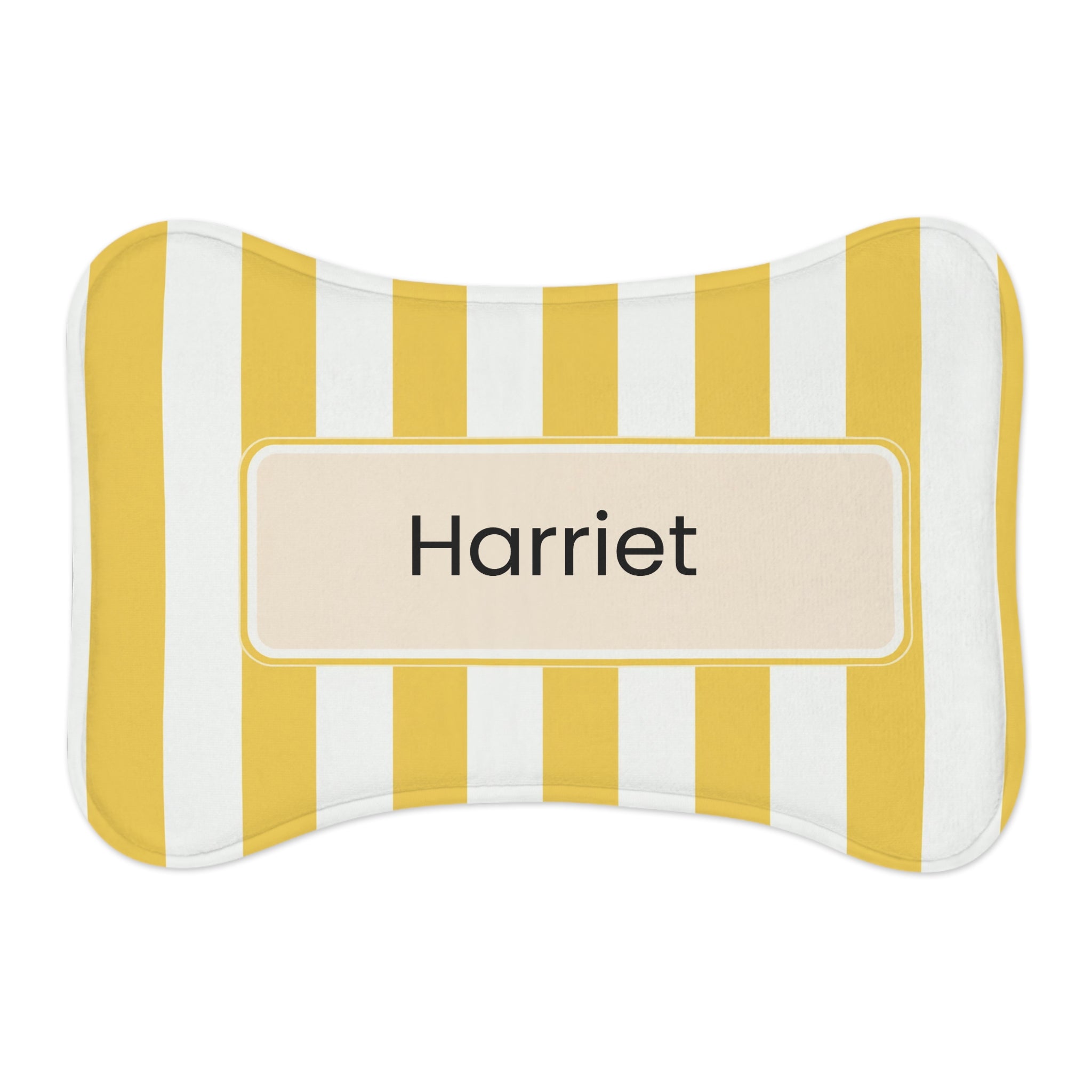 Yellow Personalized Pet Food Mat