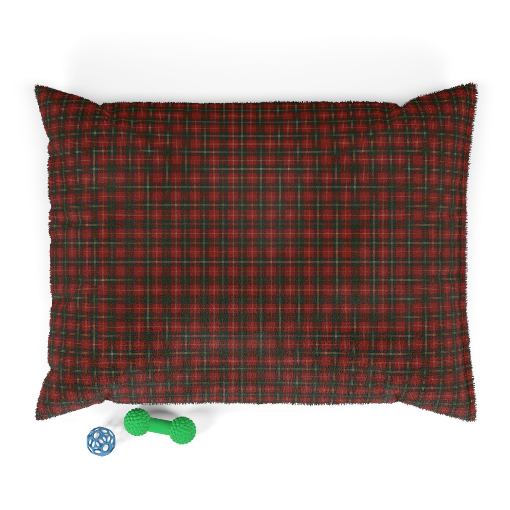 Crimson Cloud Comfort Plaid Pet Bed