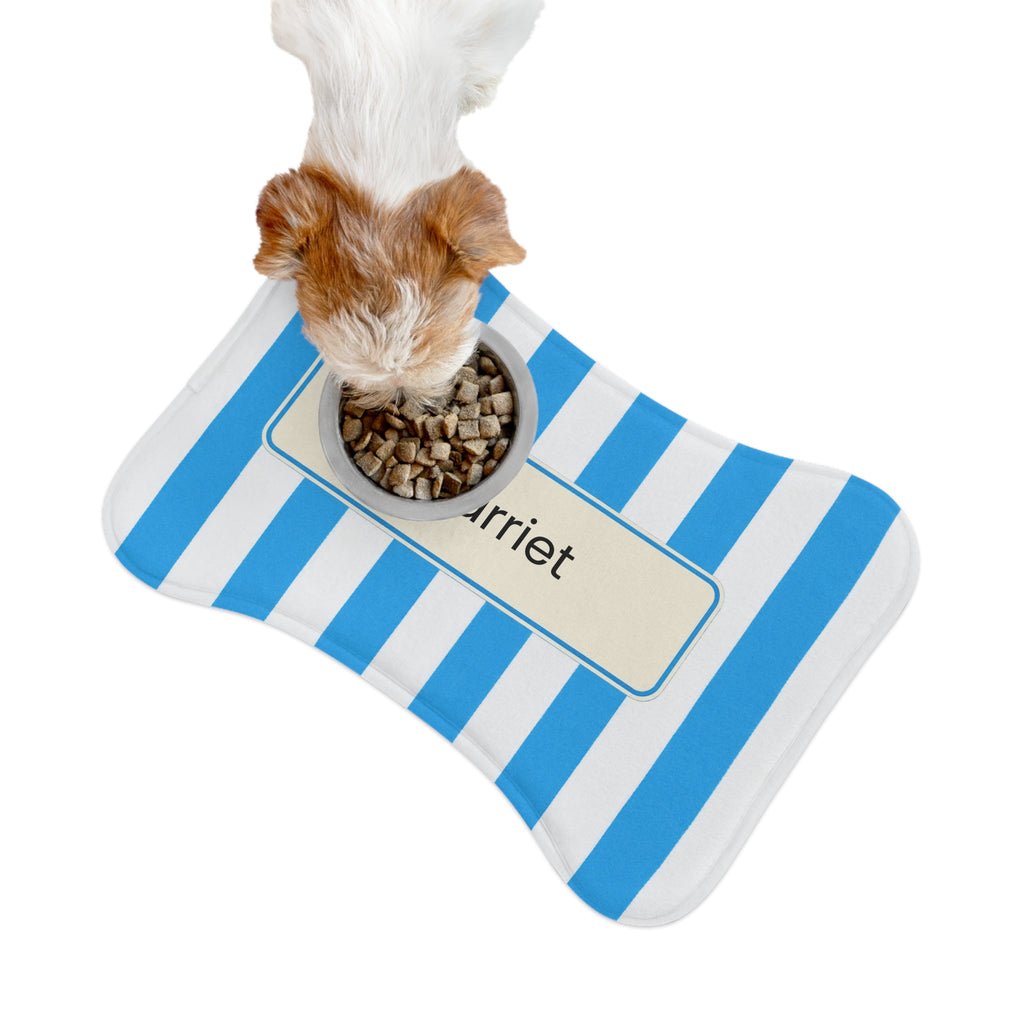 Sky Blue Personalized  Pet Feeding Mat