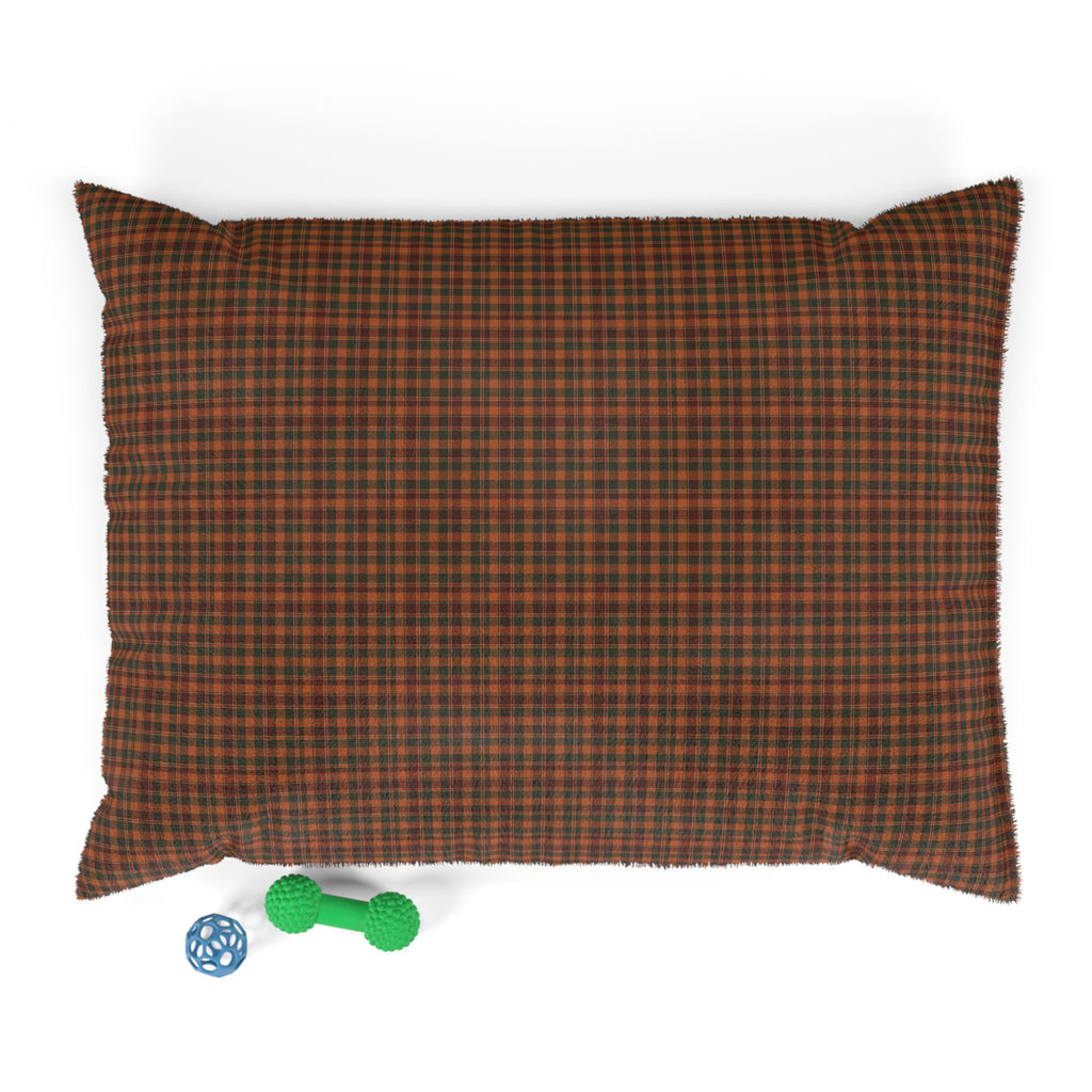 Amber Plaid Plush Pet Bed