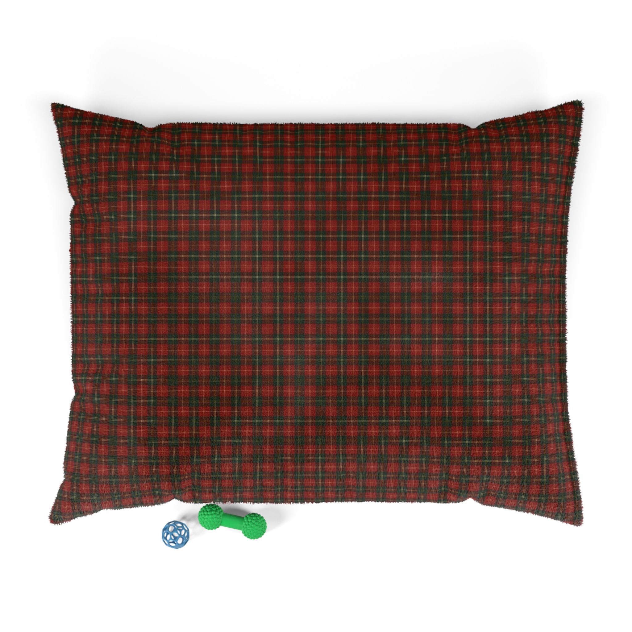 Crimson Cloud Comfort Plaid Pet Bed