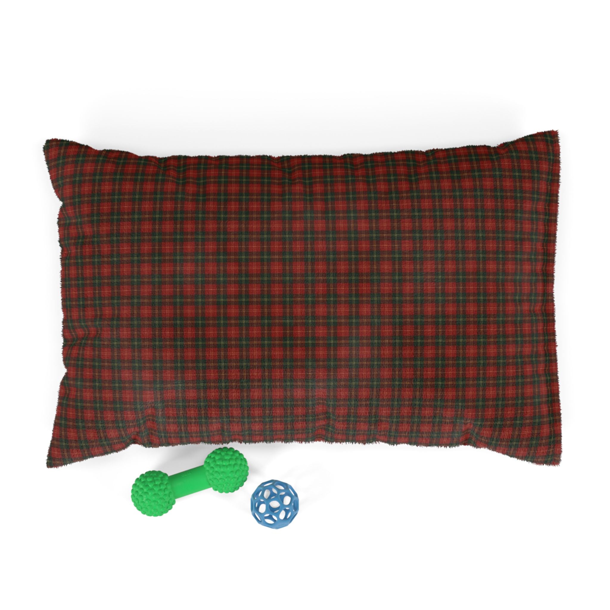 Crimson Cloud Comfort Plaid Pet Bed