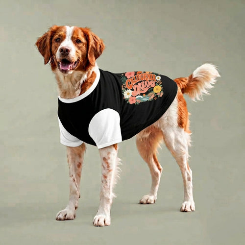 "California Dreams" Floral Dog Raglan/Tee