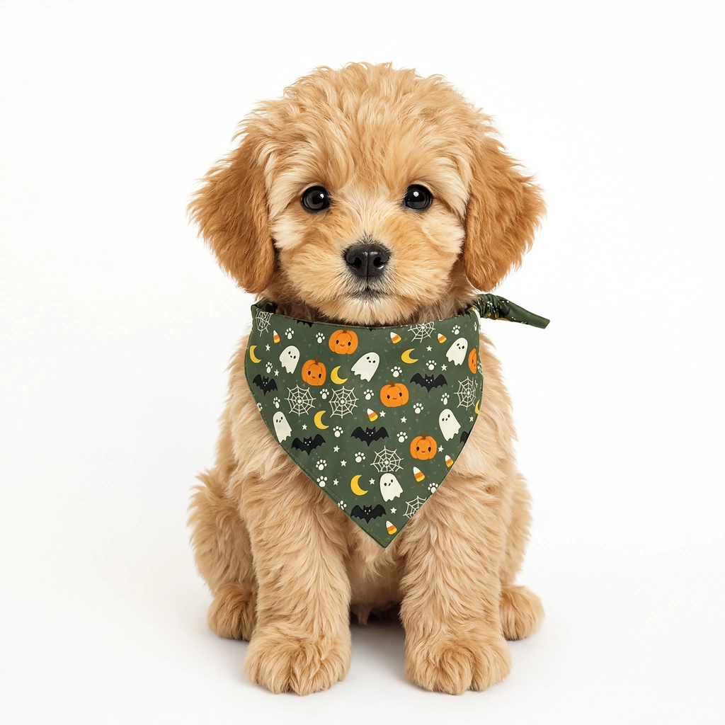 Green Halloween Dog/Cat Bandana Scarf