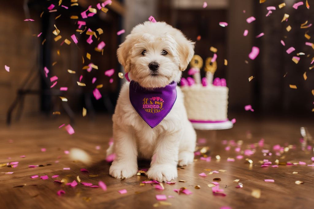 It's My Birthday" Purple Dog & Cat Bandana